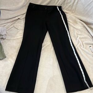 Anne Klein Black Trousers Straight Leg Stretch